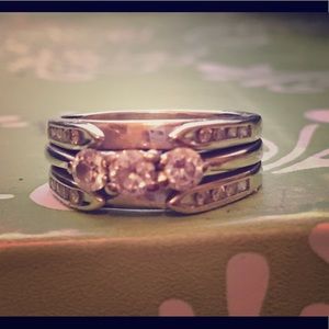 Genuine Diamond and solid gold redesign set ring